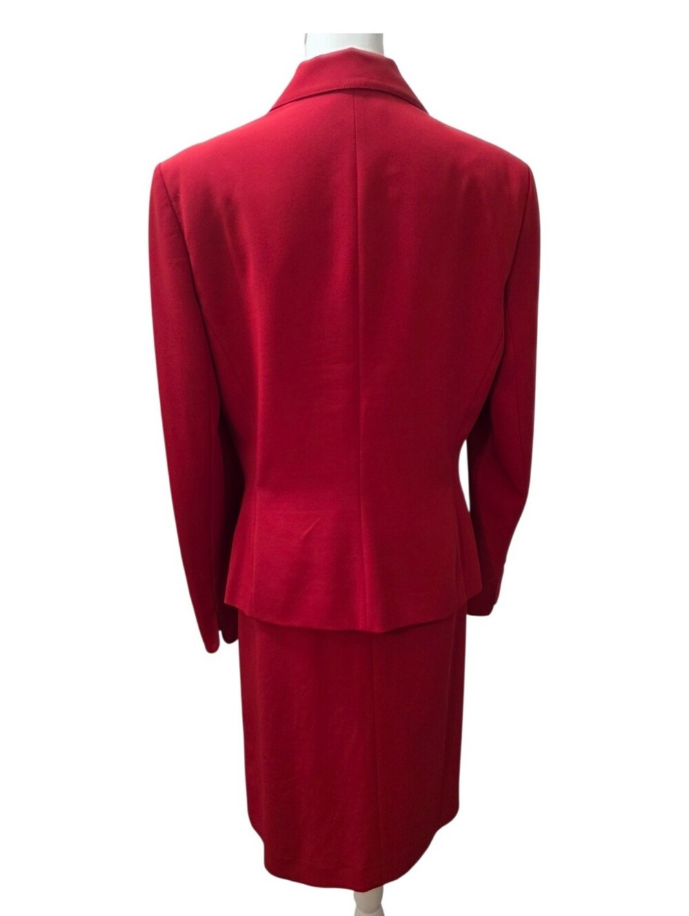 NYP Suits Red 2-Piece Skirt Suit Size 12 Pleated Skirt Career Church Formal - Picture 6 of 11